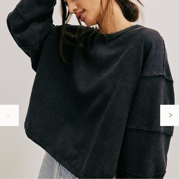 FREE PEOPLE we the free Tops - We The Free/FREE PEOPLE:”Total Eclipse Tee” in Black. NWT